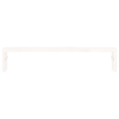 Skærmholder 50x27x10 cm massivt fyrretræ hvid
