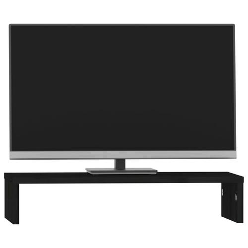 Skærmholder 50x27x10 cm massivt fyrretræ sort