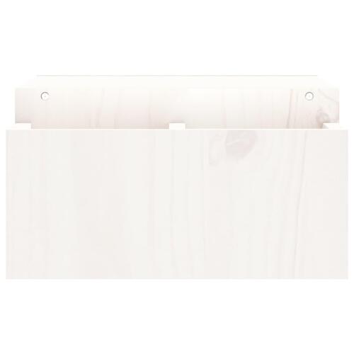 Skærmholder 70x27,5x15 cm massivt fyrretræ hvid