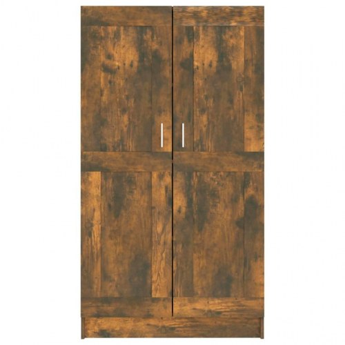 Bogreol 82,5x30,5x150 cm konstrueret træ røget egetræ