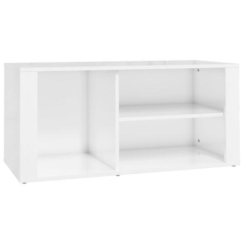Skoreol 100x35x45 cm konstrueret træ hvid højglans