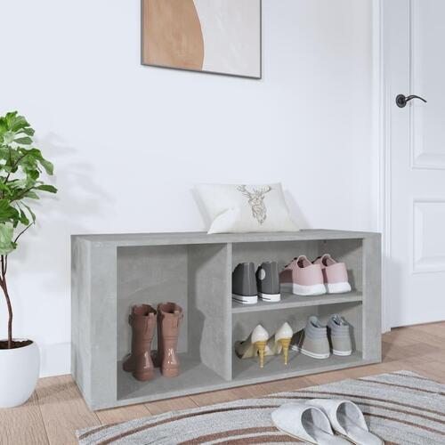 Skoreol 100x35x45 cm konstrueret træ betongrå