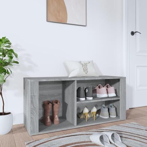 Skoskab 100x35x45 cm konstrueret træ grå sonoma-eg