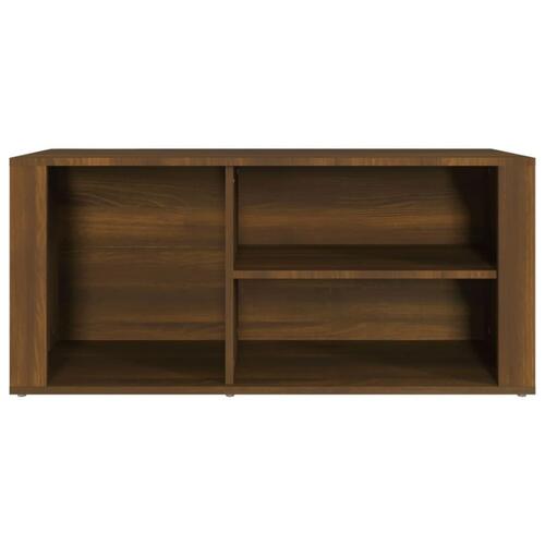 Skoskab 100x35x45 cm konstrueret træ brun egetræ