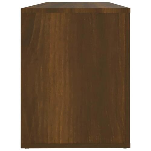 Skoskab 100x35x45 cm konstrueret træ brun egetræ