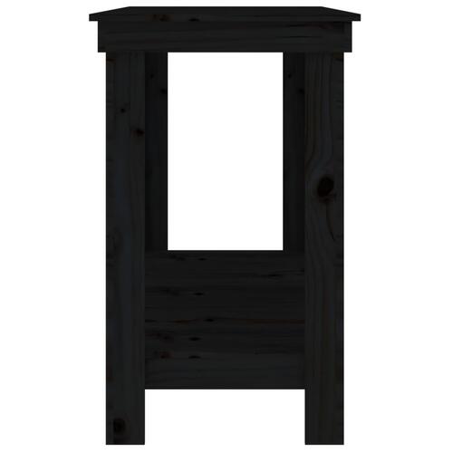 Arbejdsbord 140x50x80 cm massivt fyrretræ sort