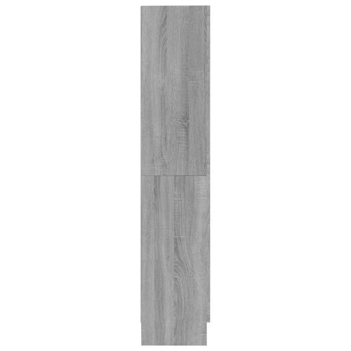 Bogreol 82,5x30,5x150 cm konstrueret træ grå sonoma-eg