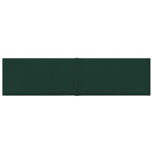 Vægpaneler 12 stk. 60x15 cm 1,08 m² stof grøn
