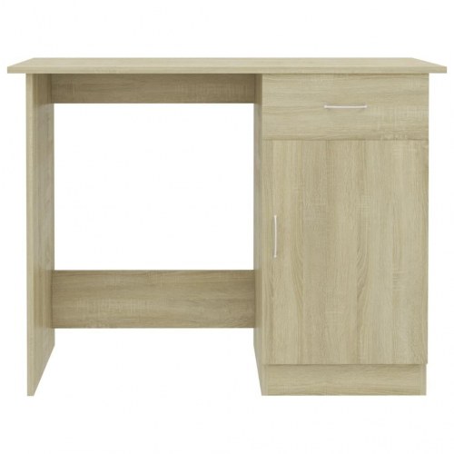 Skrivebord 100 × 50 × 76 cm i konstrueret træ - sonoma-eg