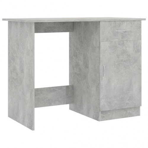 Skrivebord 100 × 50 × 76 cm i konstrueret træ - betongrå