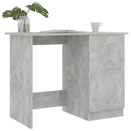 Skrivebord 100 × 50 × 76 cm i konstrueret træ - betongrå