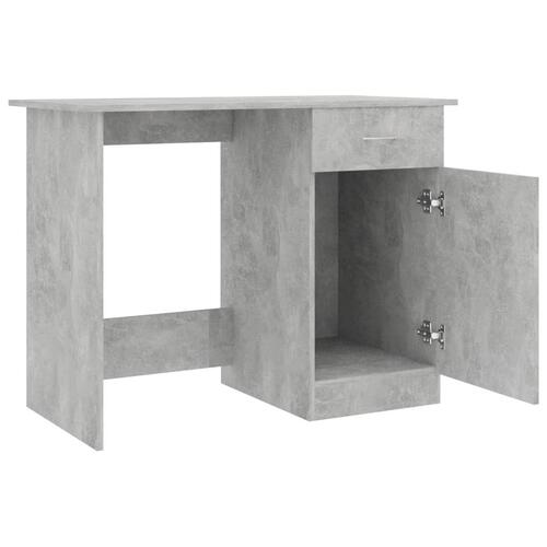 Skrivebord 100x50x76 cm konstrueret træ betongrå