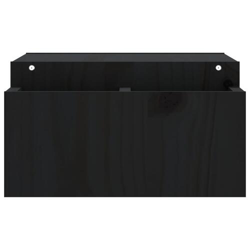 Skærmholder 70x27,5x15 cm massivt fyrretræ sort