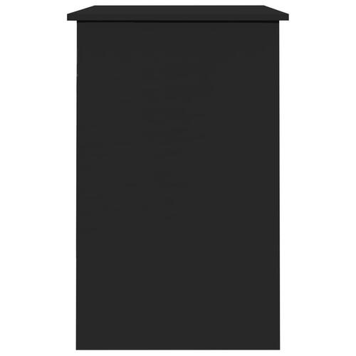 Skrivebord 100x50x76 cm konstrueret træ sort højglans