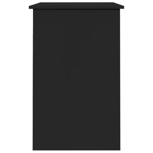 Skrivebord 100x50x76 cm konstrueret træ sort højglans