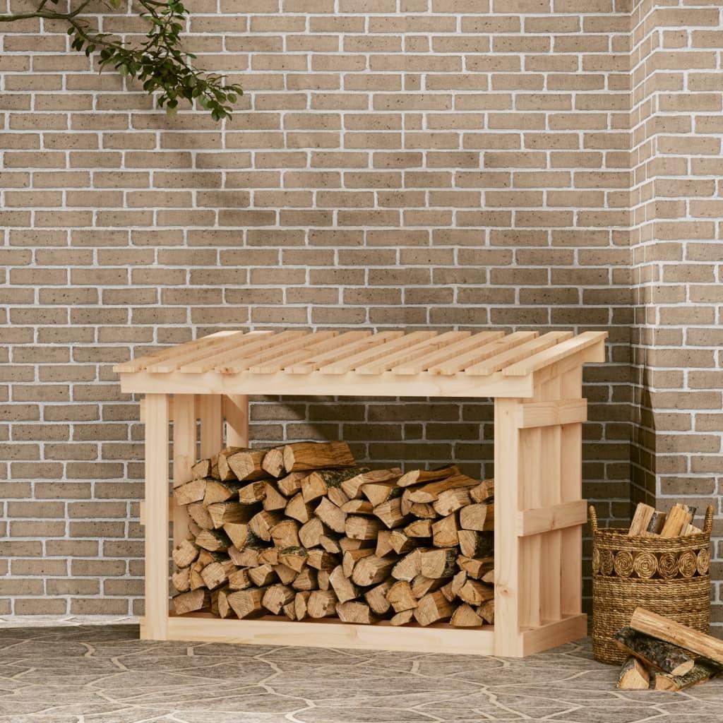 Brændestativ 108x64,5x77 cm massivt fyrretræ