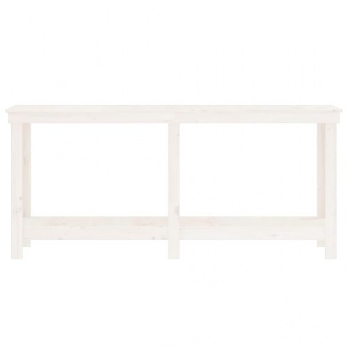 Arbejdsbord i massivt fyrretræ - hvid 180 × 50 × 80 cm