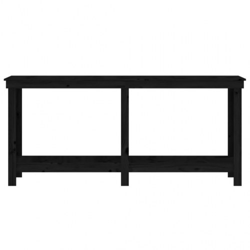 Arbejdsbord i massivt fyrretræ 180 × 50 × 80 cm - sort
