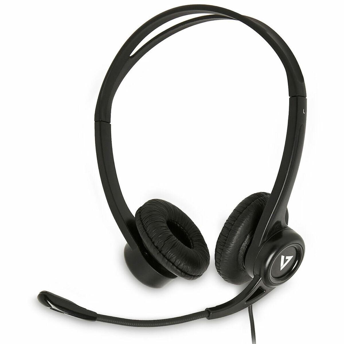 Hovedtelefoner Med Mikrofon V7 Hu311 2ep Sort