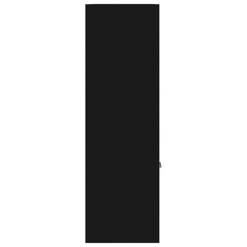Bogreol 98x30x98 cm spånplade sort