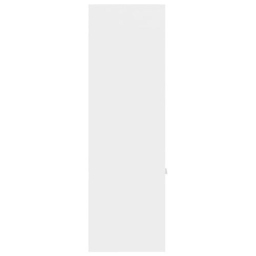 Bogreol 98x30x98 cm spånplade hvid højglans