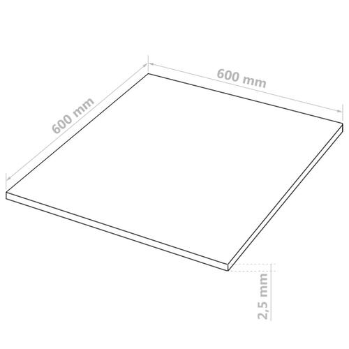 MDF-plader 20 stk. firkantet 60 x 60 cm 2,5 mm
