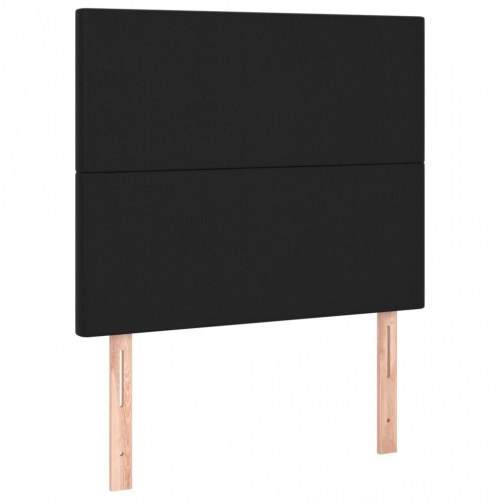 Sengegavl i sort kunstlæder 80 x 5 x 118/128 cm