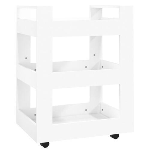 Køkkenvogn 60x45x80 cm konstrueret træ hvid