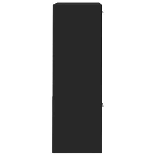 Opbevaringsreol 60 x 29,5 x 90 cm spånplade sort højglans