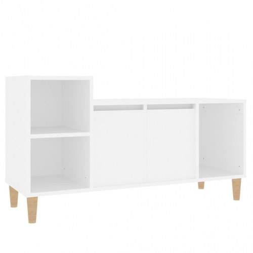 Tv-bord i hvidt konstrueret træ - 100×35×55 cm