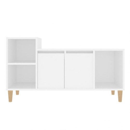 Tv-bord i hvidt konstrueret træ - 100×35×55 cm