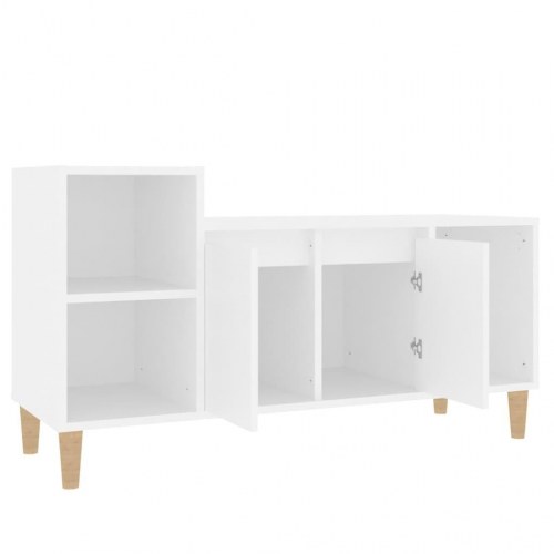 Tv-bord i hvidt konstrueret træ - 100×35×55 cm