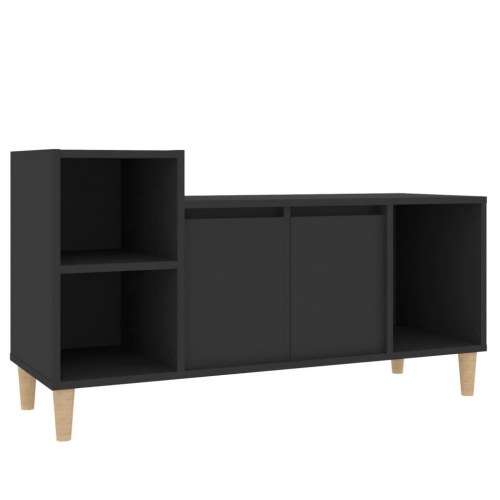 Tv-bord 100x35x55 cm konstrueret træ sort