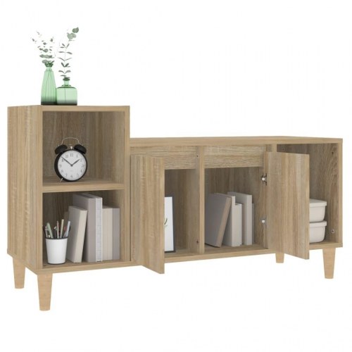 Tv-bord 100×35×55 cm i konstrueret træ - sonoma-eg