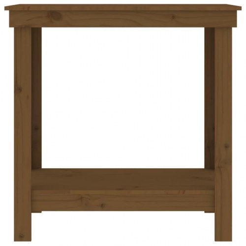 Arbejdsbord 80x50x80 cm massivt fyrretræ gyldenbrun