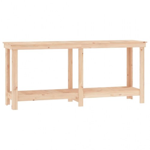 Arbejdsbord i massivt fyrretræ 180 × 50 × 80 cm - arbejdsbænk med hylde