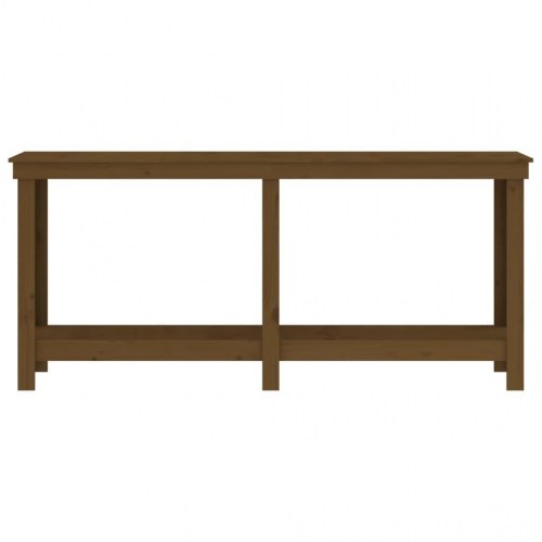 Arbejdsbord i massivt fyrretræ 180 × 50 × 80 cm - gyldenbrun