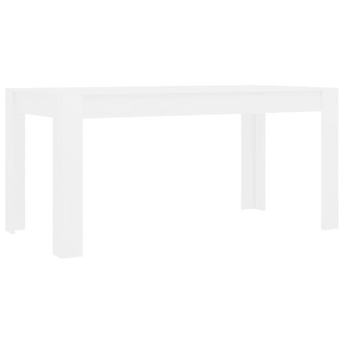 Spisebord 160 x 80 x 76 cm spånplade hvid