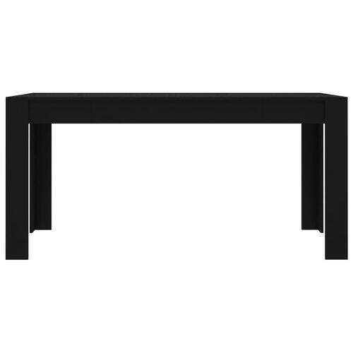Spisebord 160 x 80 x 76 cm spånplade sort