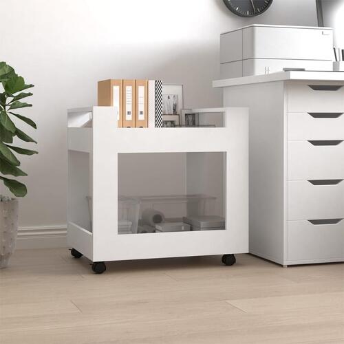 Kontorvogn 60x45x60 cm konstrueret træ hvid