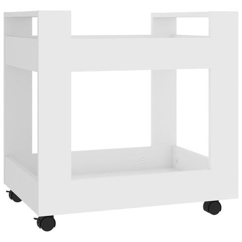 Kontorvogn 60x45x60 cm konstrueret træ hvid