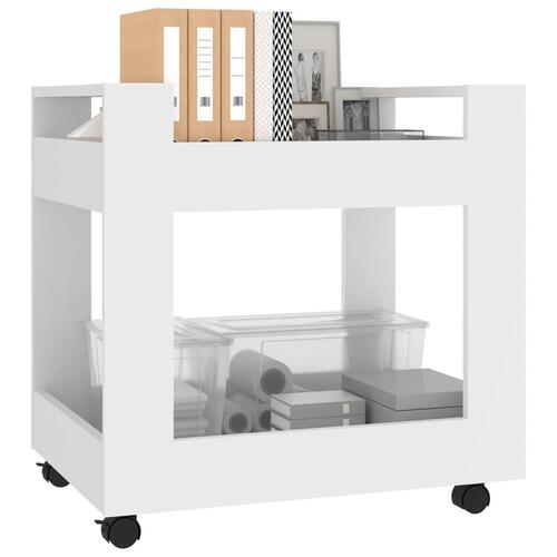 Kontorvogn 60x45x60 cm konstrueret træ hvid