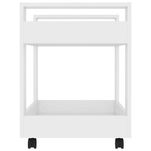 Kontorvogn 60x45x60 cm konstrueret træ hvid