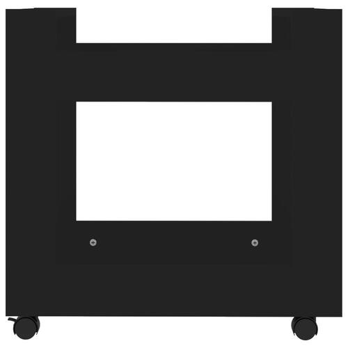 Kontorvogn 60x45x60 cm konstrueret træ sort