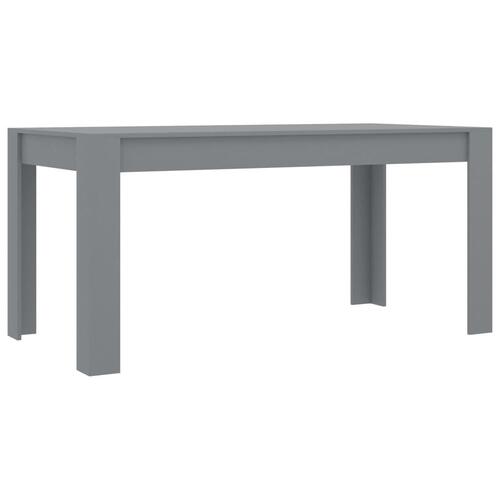 Spisebord 160 x 80 x 76 cm spånplade grå