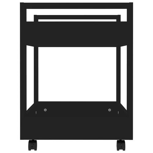 Kontorvogn 60x45x60 cm konstrueret træ sort