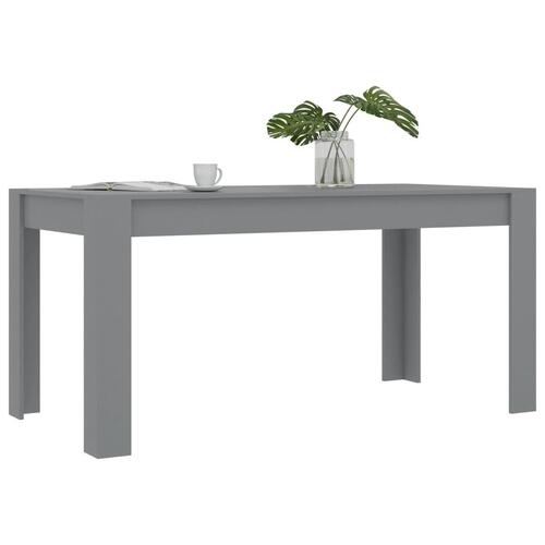 Spisebord 160 x 80 x 76 cm spånplade grå