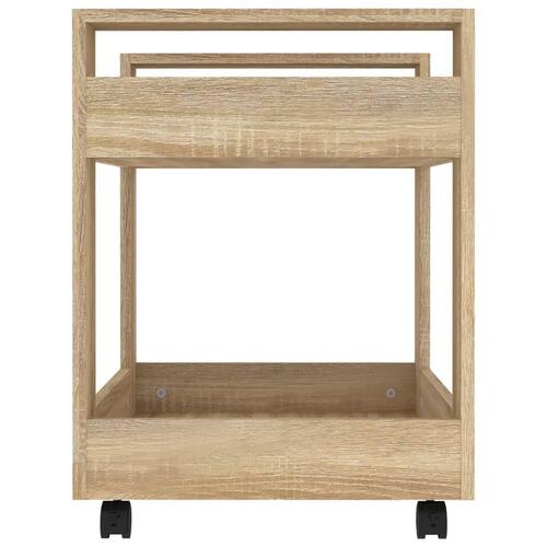 Kontorvogn 60x45x60 cm konstrueret træ sonoma-eg