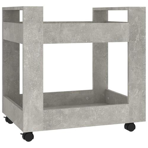 Kontorvogn 60x45x60 cm konstrueret træ betongrå