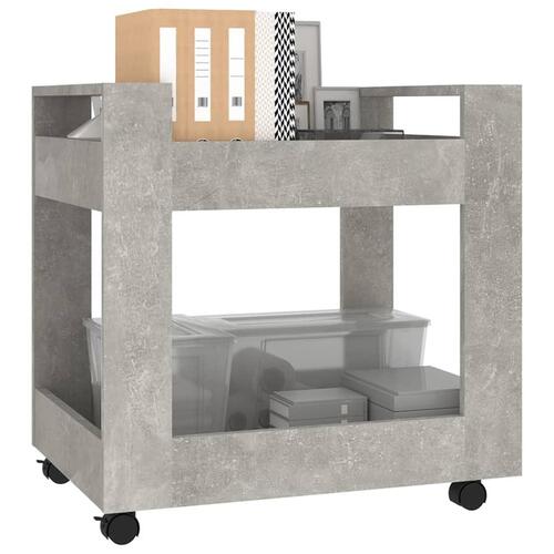 Kontorvogn 60x45x60 cm konstrueret træ betongrå